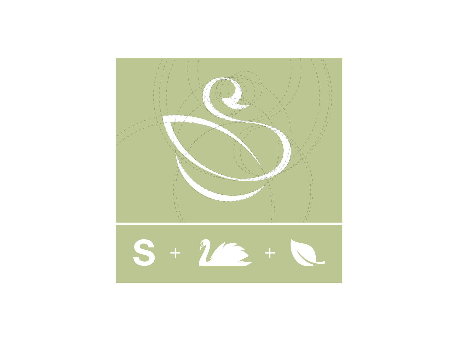 Selin logo concept combining a swan, leaf, and the letter S